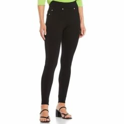 Best Sale 🛒 Calessa Ponte Ankle Length High Rise Pull-On Pants Black 👏