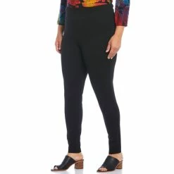 Coupon 🔔 Calessa Plus Size Ponte Knit Pull-On Leggings Black ❤️