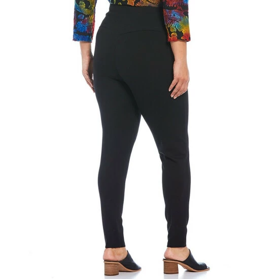 Coupon 🔔 Calessa Plus Size Ponte Knit Pull-On Leggings Black ❤️ - Image 2