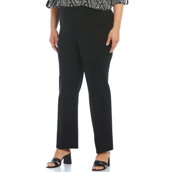 Flash Sale π Calessa Plus Size The Straight Deluxe Contour Pants Black β¨