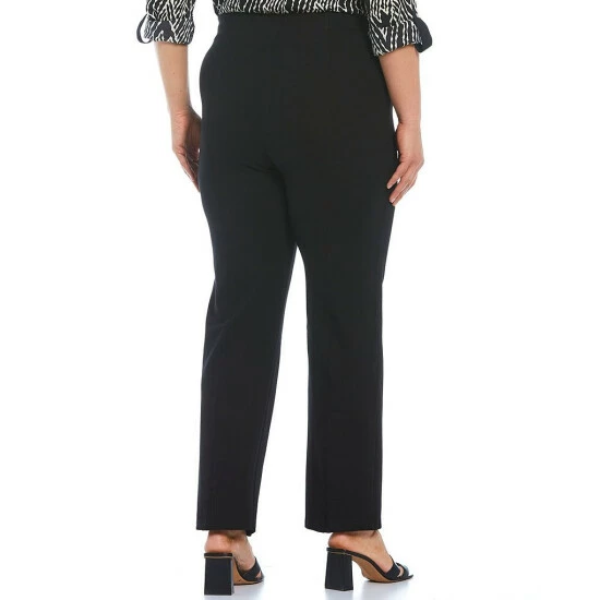 Flash Sale π Calessa Plus Size The Straight Deluxe Contour Pants Black β¨ - Image 2