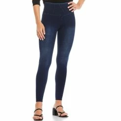 Best Sale 😉 Calessa Ponte Denim 4-Way Stretch Jeggings Midnight Blue 😀